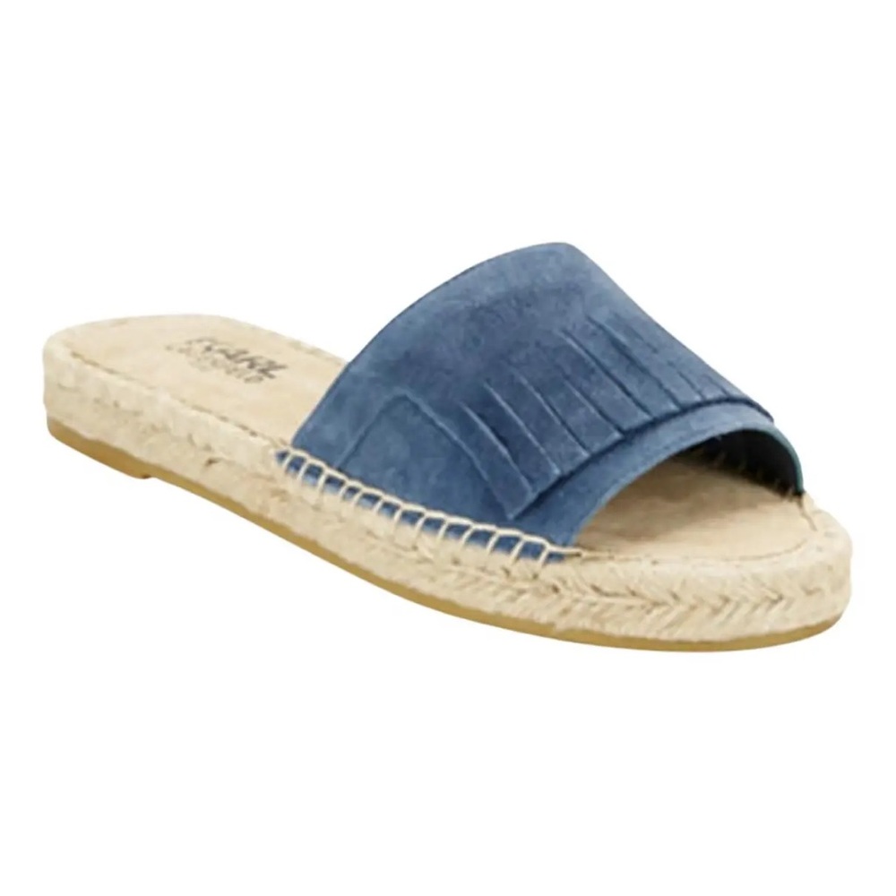 Karl Lagerfeld Blue Suede Women's espadrille Sandals